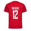 Maillot de Supporter Danemark Kasper Dolberg 12 Domicile Coupe du Monde 2022 Pour Homme